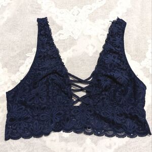 Victoria's Secret Navy Blue Lace Bralette